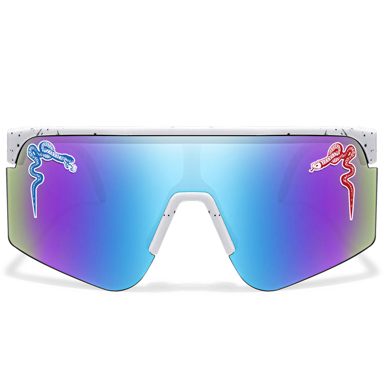Herren Damen Radsport-Sonnenbrille Große Linse Winddicht UV400 Schutzbrille Outdoor-Sport Laufen Klettern Fahrrad MTB Brille
