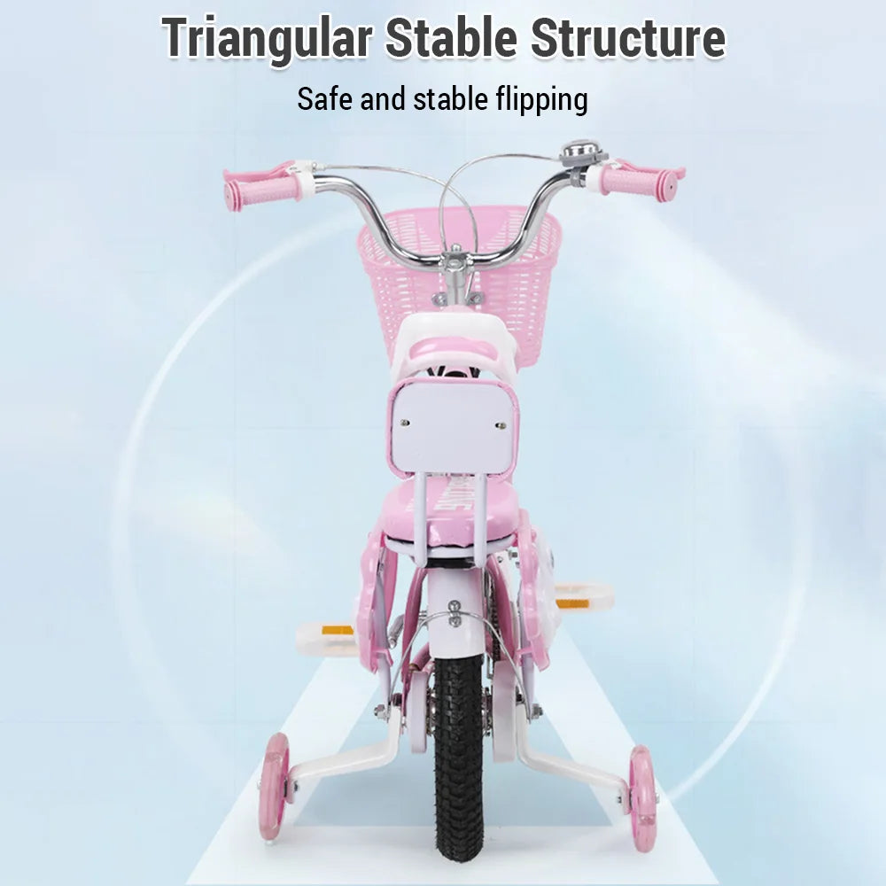 Kinder fahrrad 12-20in Fahrrad für Mädchen im Alter von 3-13 Jahren mit Stützrädern Korb Schutz netz Wimpern rad