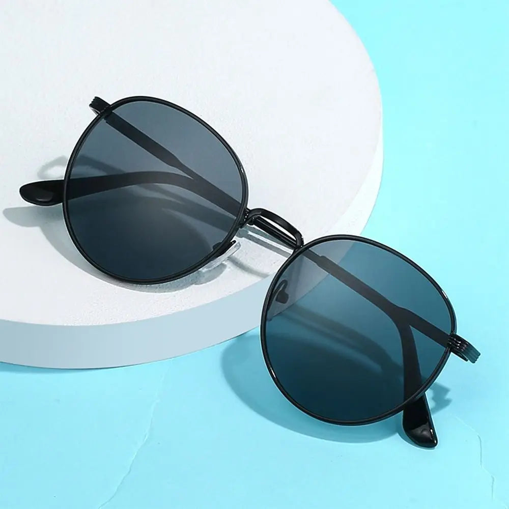 Kreis Runde Sonnenbrille Mode Vintage Sommer Metallrahmen Sonnenbrille UV-Schutz Retro Shades für Damen Herren