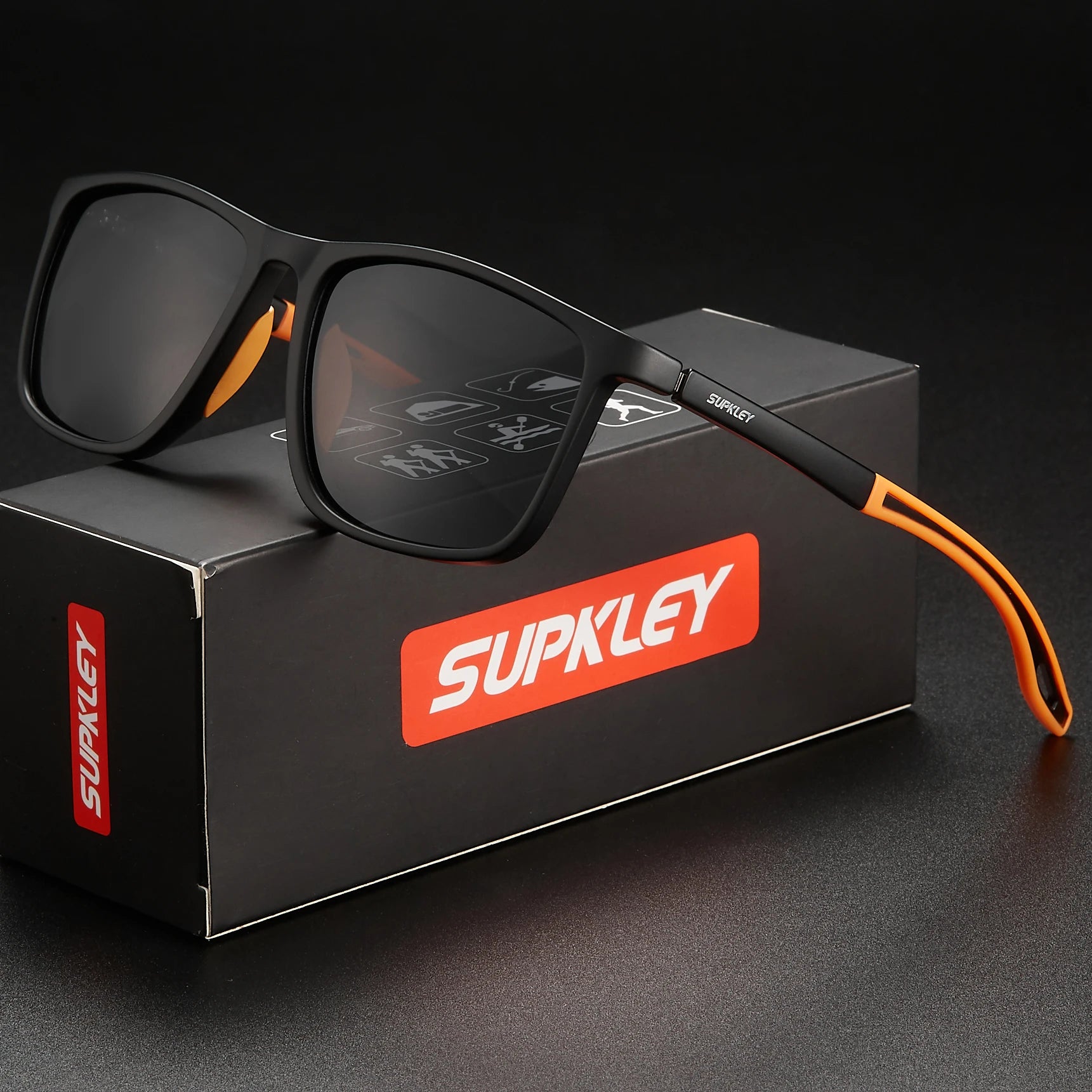 Supkley sport sonnenbrille für männer frauen bequeme leichte polarisierte sonnenbrille uv400 brillen zubehör beste geschenk wahl