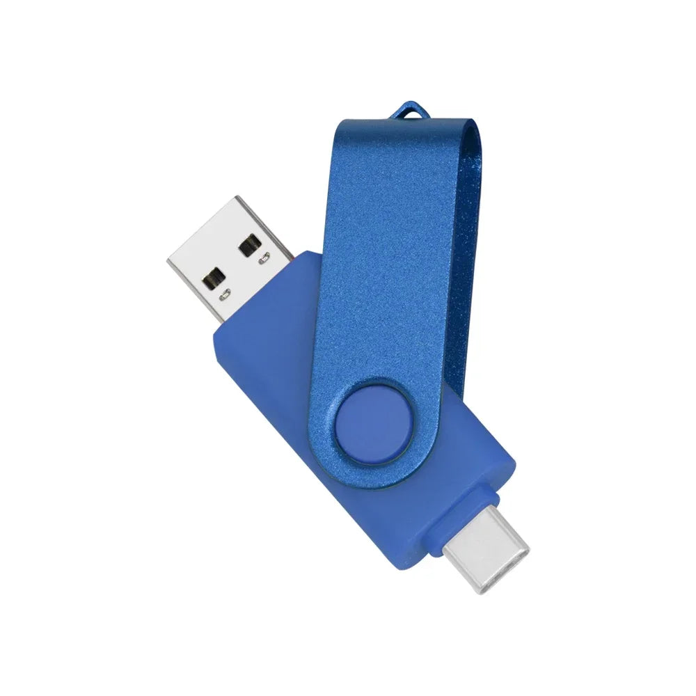 Typ-C 2 IN 1 Hochgeschwindigkeits-OTG-USB-Flash-Laufwerk TYP C Pen Drive 128 GB 64 GB 32 GB 16 GB 8 GB 4 GB Pendrive USB 2.0 Memory Stick