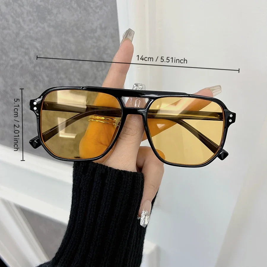 Elegante Quadratische Sonnenbrille Frauen Männer Casual Sonnenbrille Weiblich Männlich Mode Spiegel Vintage Im Freien Shades Oculos De Sol
