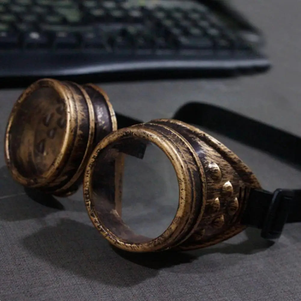 Steampunk-Stil Sonnenbrille Vintage-Stil Brille Schweißen Punk Brille Cosplay Marke Designer Party Dekoration
