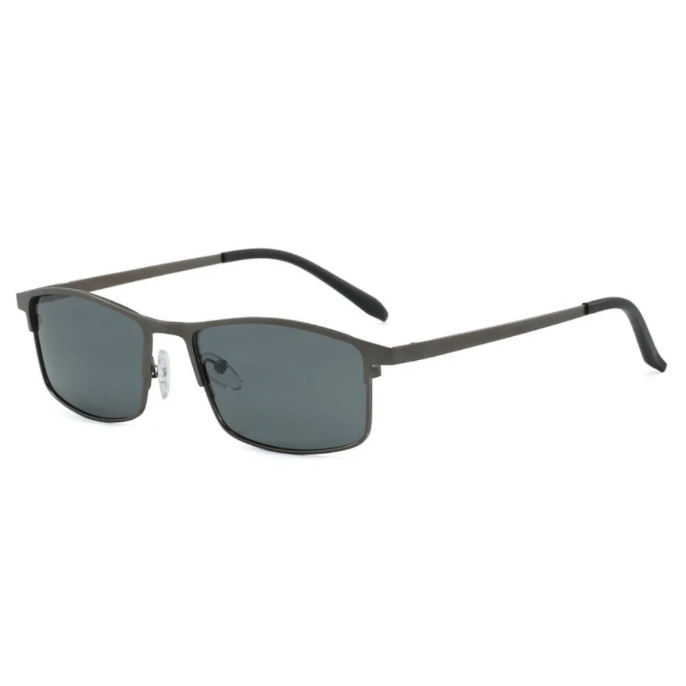 Vintage Herren-Sonnenbrille im Retro-Stil mit Metallrahmen, quadratische Sonnenbrille, UV-Schutz, modische Designer-Brille, Sonnenbrille für Herren