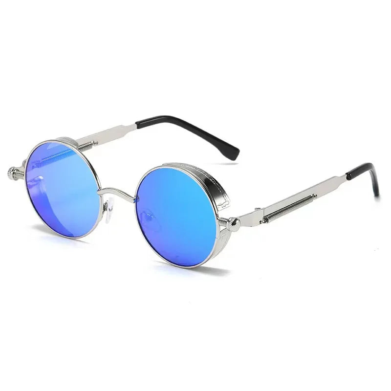 Runde Sonnenbrille Mann Gothic Steampunk Sonnenbrille für Frauen Marke Designer Vintage Mode Metall Shades Brillen Gafas De Sol