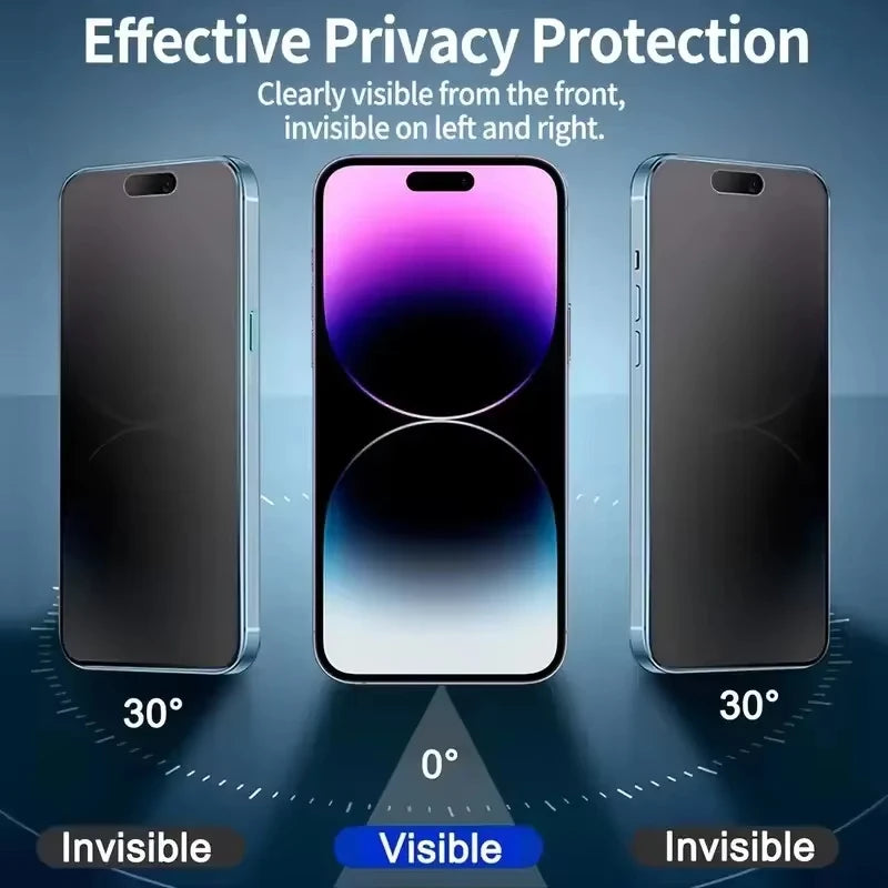 Oleophobe Beschichtung, staubfreie Installation, Displayschutzfolie für iPhone 17, 16, 13, 15, 11, 12, 14, Pro Max Air 16E, mattes Anti-Spion-Glas