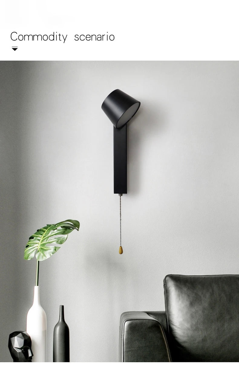 Nordic Wand Lampen mit Pull Schalter Abajur Para Quarto Lampe De Chevet Lampe für Schlafzimmer Arandela Wohnkultur Decoracion Ha