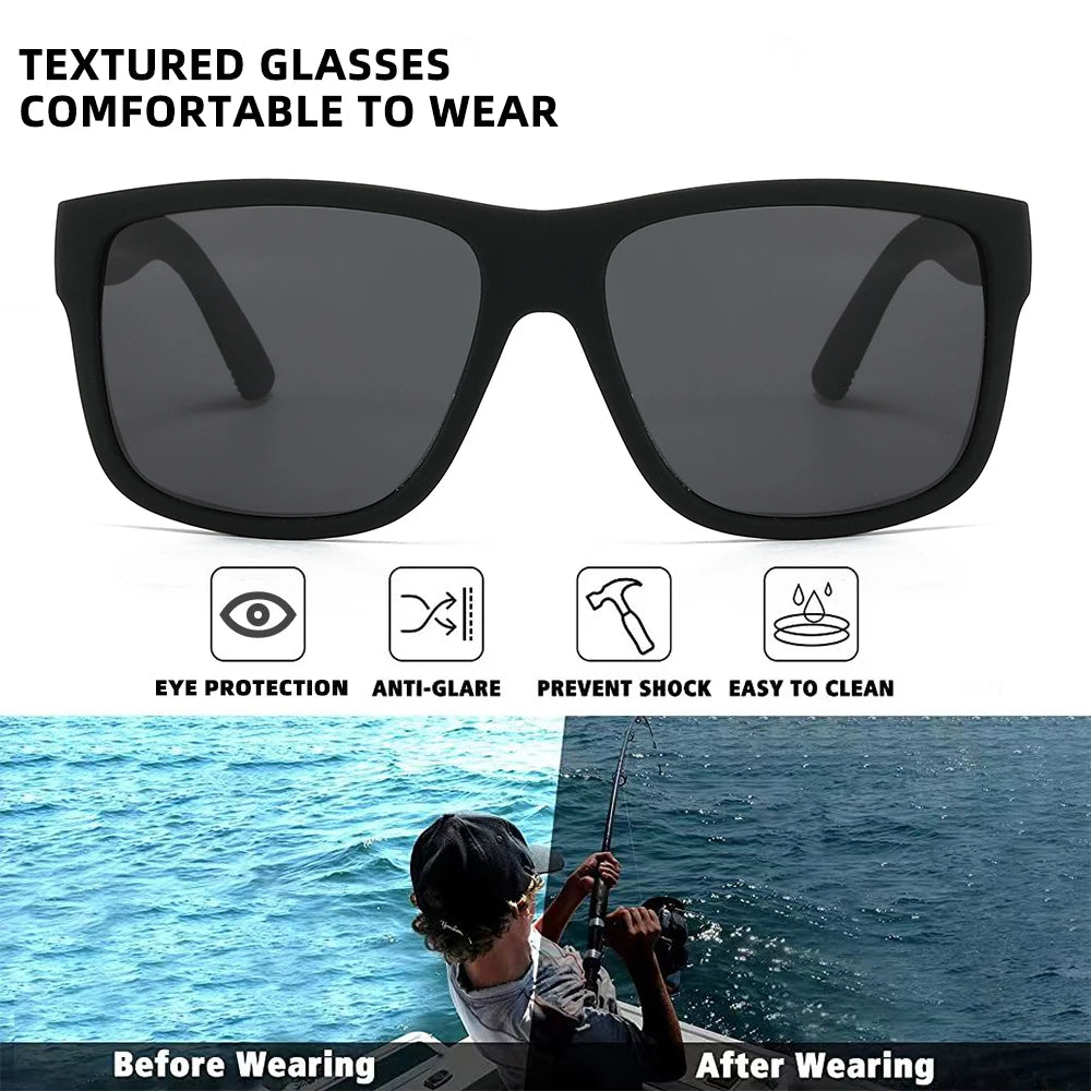 Mode Übergroßen Polarisierte Sonnenbrille Männer Frauen Luxus Fahren Angeln Reise Vintage Quadrat Sonnenbrille Für Mann UV400 Brillen