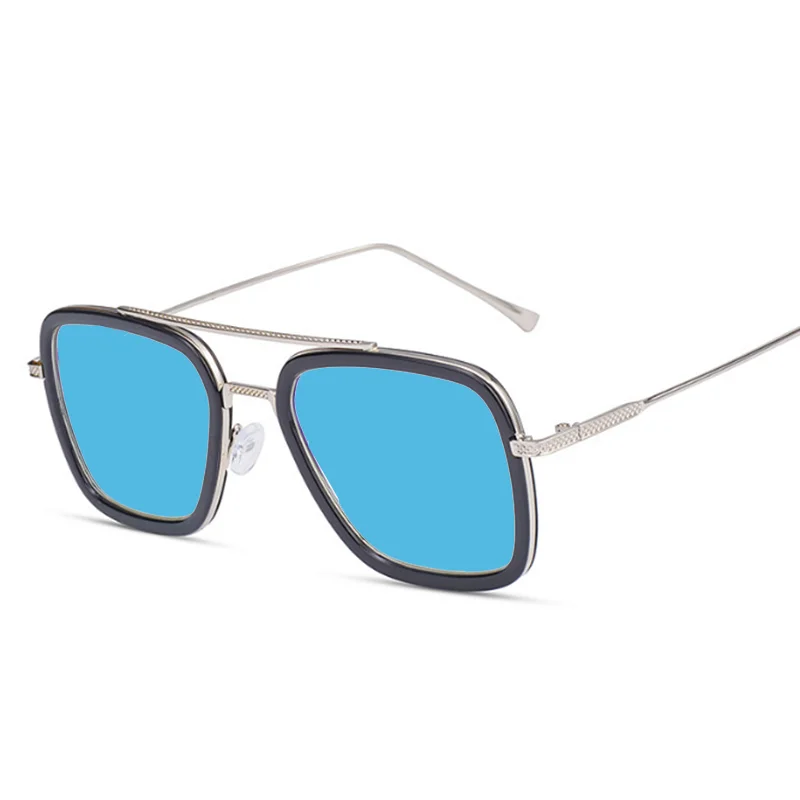 Sph-0,5-0,75-1,0 bis-6 Mode Metall Stil für Frauen Sonnenbrillen Männer quadratische Marke Design Sonnenbrille