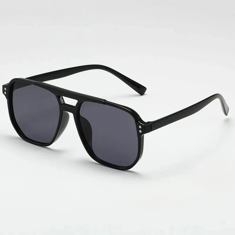Vintage Männer Frauen Große Sonnenbrille Männer Platz Shades Unisex Sonnenbrille Schwarz Objektiv Männlich Weiblich Sonnenbrille UV400 Gläser