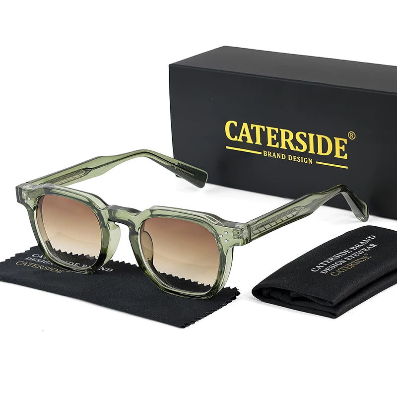 CATERSIDE Modische Herren-Sonnenbrille, kleiner Rahmen, quadratisch, personalisiertes Design, Sonnenbrille für Damen, Reisen, Party, Business, Festival, Geschenk