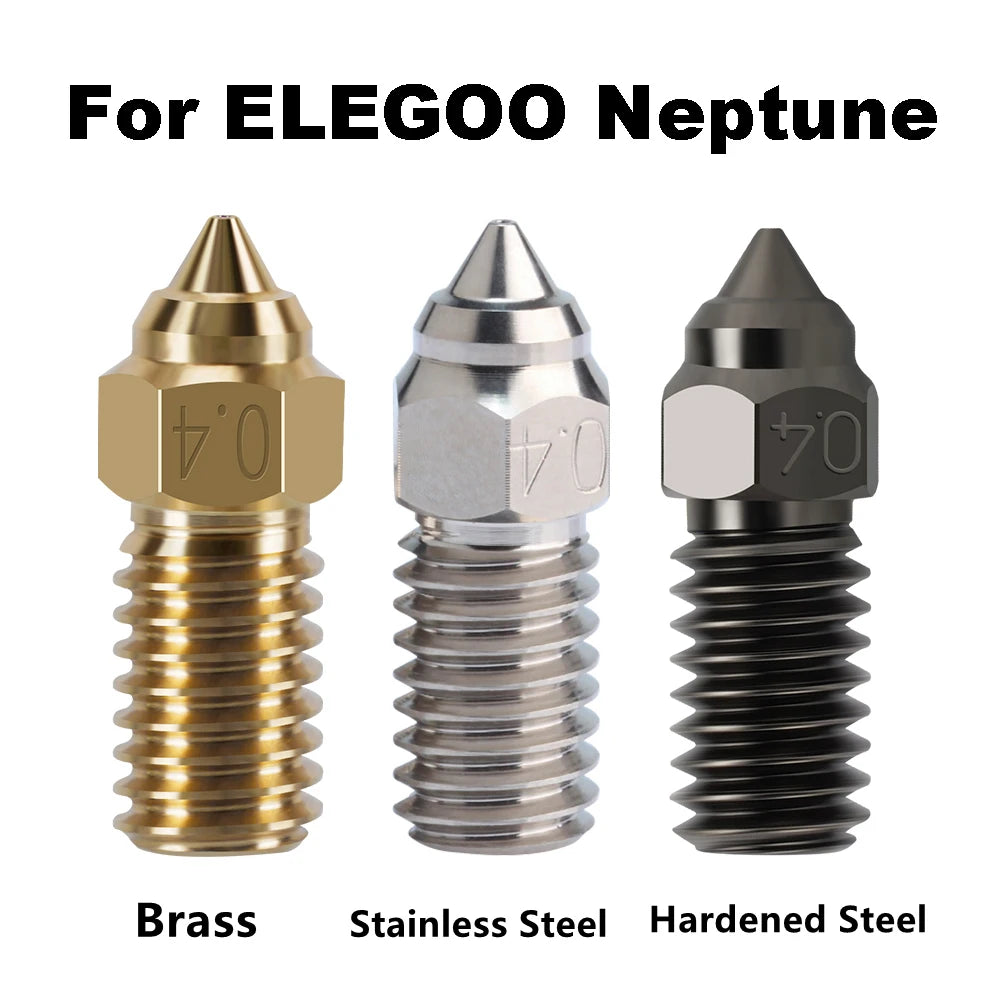 Für ELEGOO Neptune 4 Düsen aus gehärtetem Stahl, 1,75 mm Düsenlänge 18 mm, für Elegoo Neptune 4 Pro 3D-Drucker