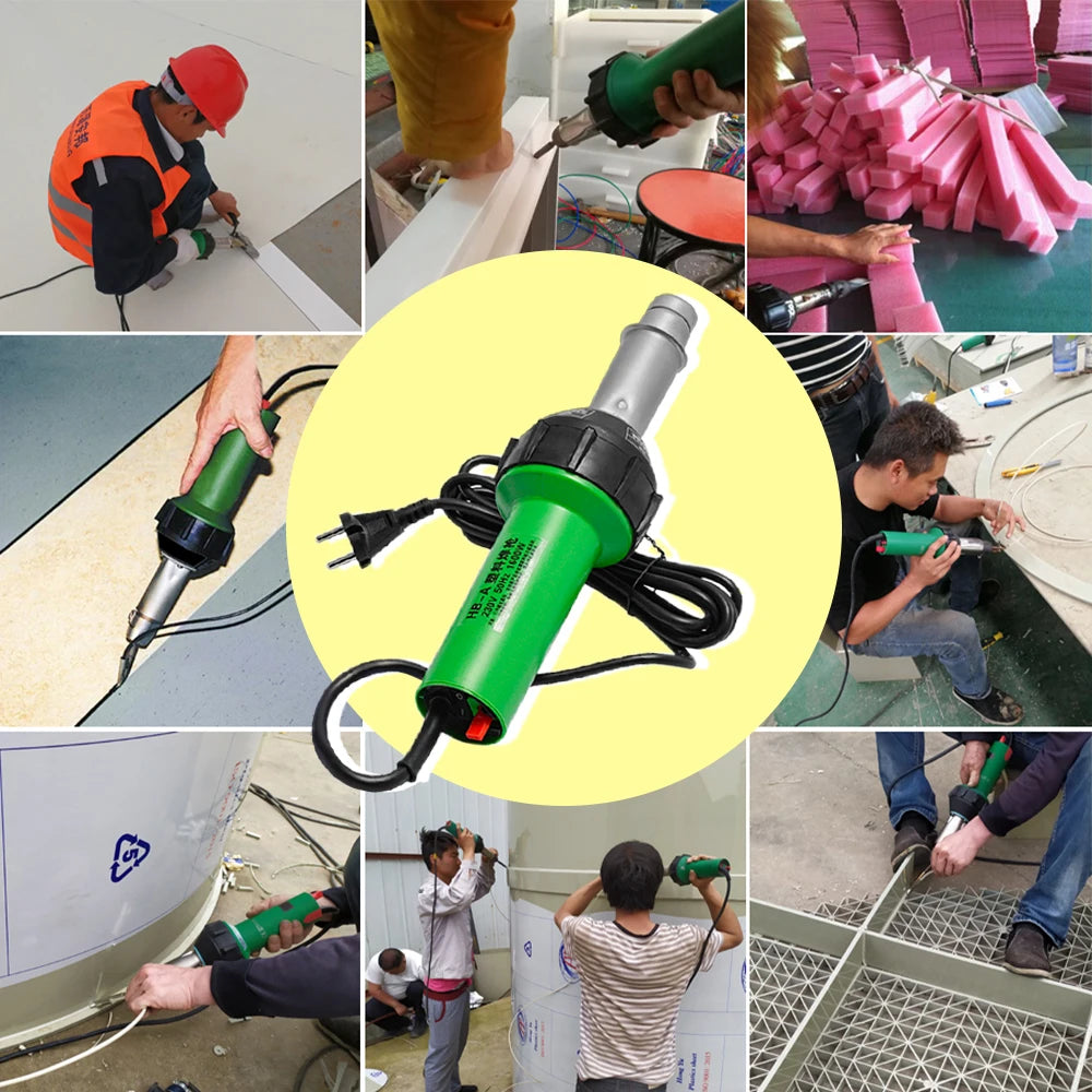 Kunststoff-Schweißmaschine, verwendet für PP-PVC-Stoßstange, 1600 W, 220 V, Kunststoff-Schweißpistole, Heißluftgebläse, Wärmebrenner, Schweißerdüse