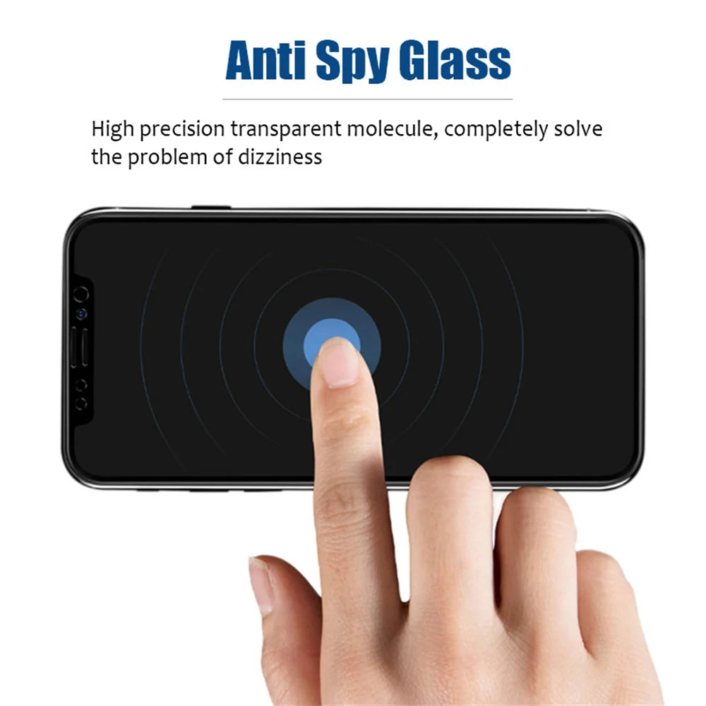 1~3PCS Anti Spionage gehärtetes Glas Für iPhone 17 16e 16 15 Pro Max Privatsphäre Bildschirmschutz Apple iPhone 15 14 Plus 13 12 11 Pro MaxAntispionagefolie Glas iPhone 17 Pro Max Front Anti-Peeping Schutzfolie