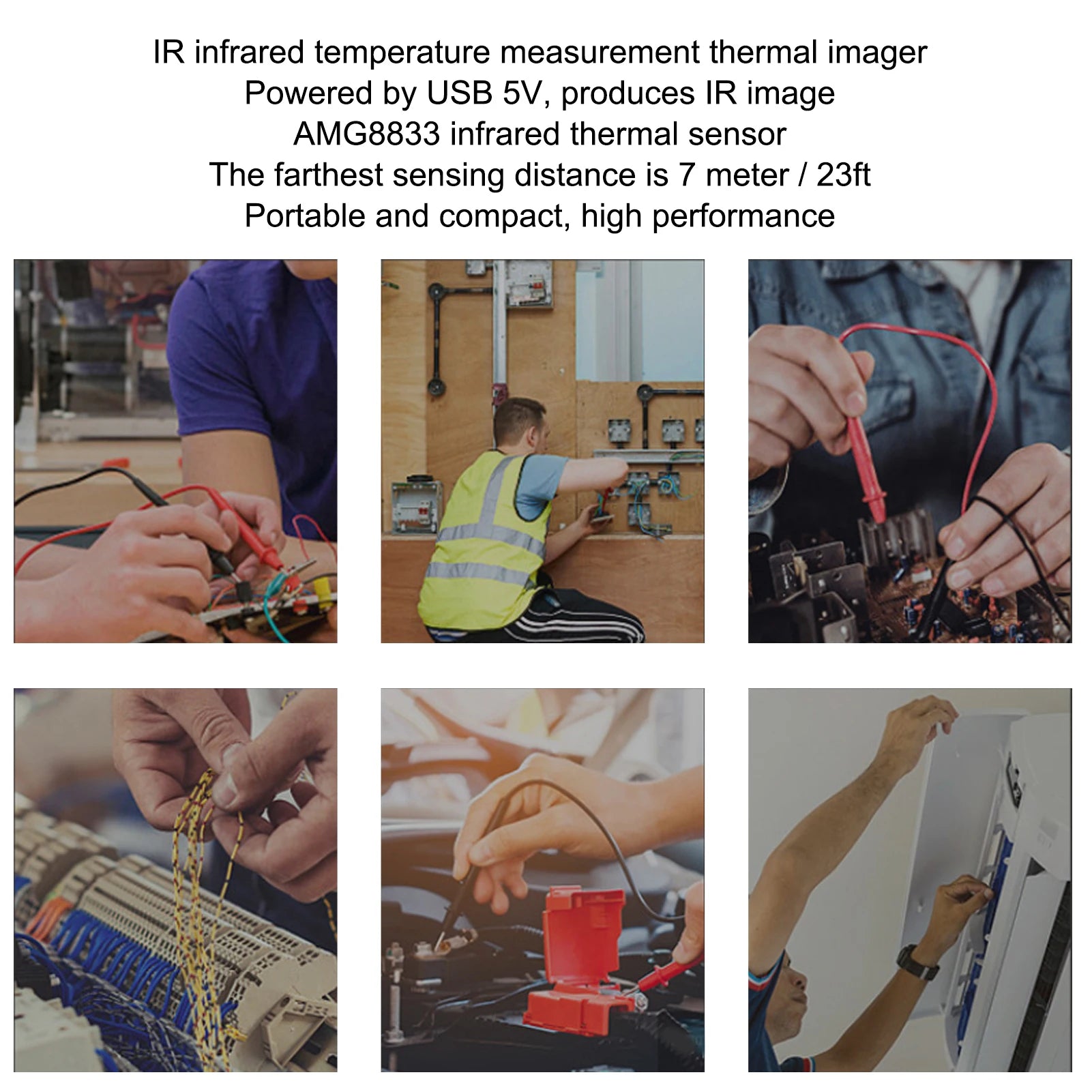 AMG8833 IR Infrarot Wärmebildkamera Handheld Array Temperatur Messung Sensor Temperatur Wärmebildkamera