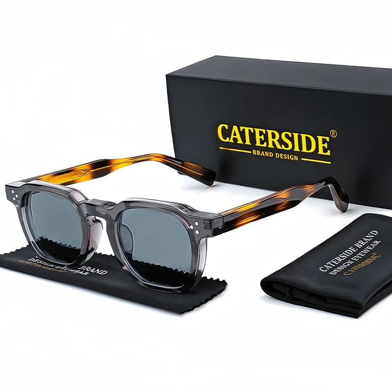 CATERSIDE Modische Herren-Sonnenbrille, kleiner Rahmen, quadratisch, personalisiertes Design, Sonnenbrille für Damen, Reisen, Party, Business, Festival, Geschenk