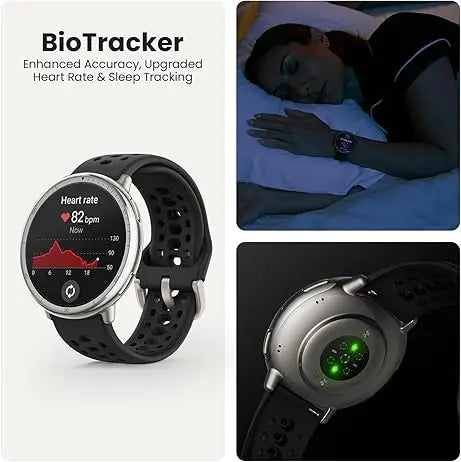 Amazfit Active 2 Smartwatch 44 mm, 10-Tage-Akku-Fitness-Tracker, Schlafüberwachung, GPS-Karten, ab 160 Sportmodi, für Android iPhone