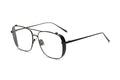 Damen Sonnenbrille mit großem Rahmen neue Mode transparente Gläser Metallrahmen PC-Gläser uv400 transparente Damen Sonnenbrille