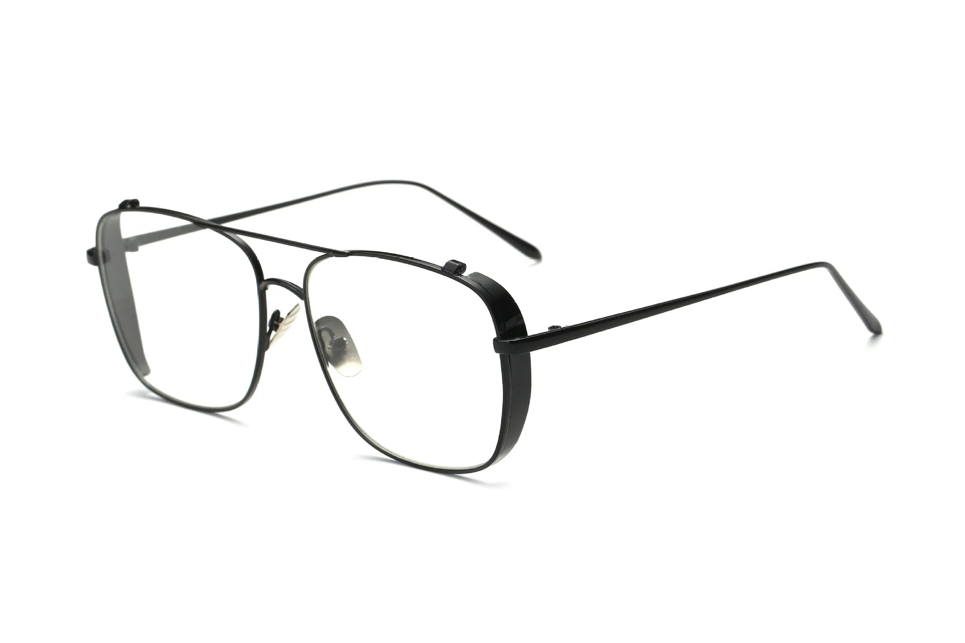 Damen Sonnenbrille mit großem Rahmen neue Mode transparente Gläser Metallrahmen PC-Gläser uv400 transparente Damen Sonnenbrille