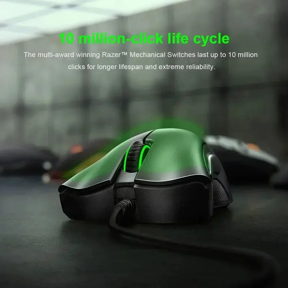 Razer DeathAdder Essential Gaming-Maus, 6400 DPI, optischer Sensor, 5 programmierbare Tasten – mechanische Schalter, seitliche Griffe aus Gummi
