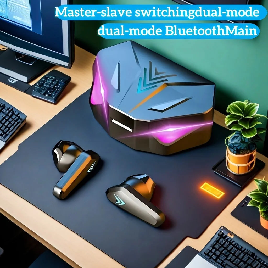 X15 TWS Kabelloses Bluetooth-Headset, LED-Display, Gamer-Ohrhörer mit Mikrofon, kabellose Kopfhörer, Bluetooth-Kopfhörer mit Geräuschunterdrückung