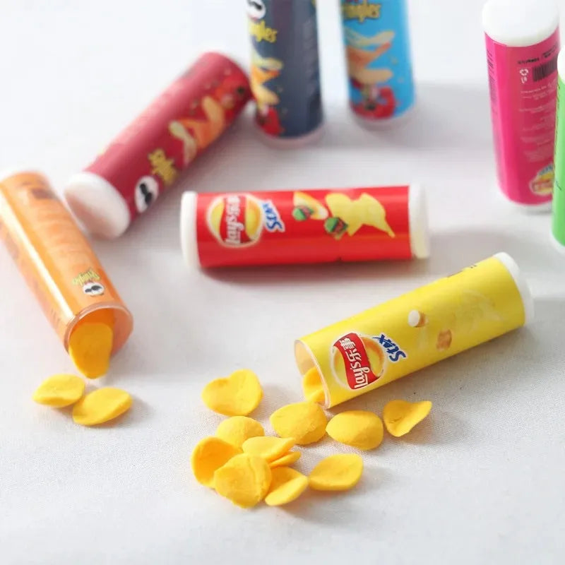 Neues Miniatur-Puppenhaus im Maßstab 1:6, Snack, Kartoffelchips, Lebensmittel für Barbies, Puppenhaus, Rollenspiel, Küchenspielzeug