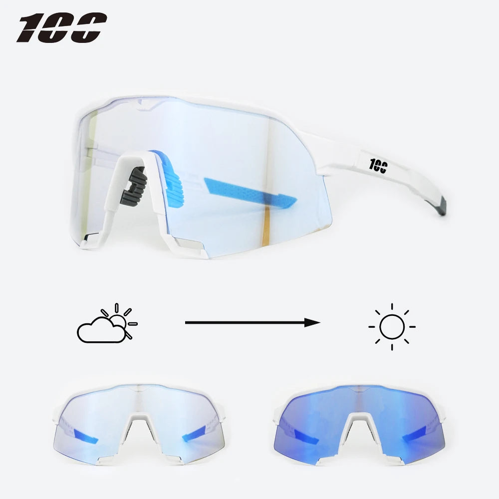 100 Radfahren Sonnenbrillen UV400 TR90 Sport Fahrrad Brille MTB Mountainbike Angeln Wandern Reiten Brillen für Männer Frauen Sport