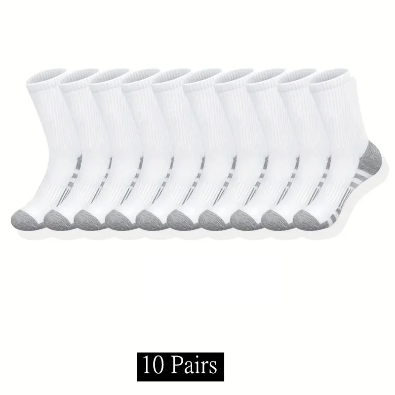 10/20/30 Paar klassische Crew-Socken für Herren, Unisex, Sportsocken für Herren, Laufen, Basketball, rutschfest, für den Außenbereich, atmungsaktiv, Herrensocken