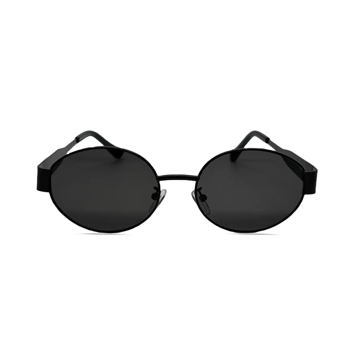 Luxuriöse Unisex-Sonnenbrille aus Metall, ovale Form, modisch, UV400-Schutz, elegante Farbtöne für Damen und Herren
