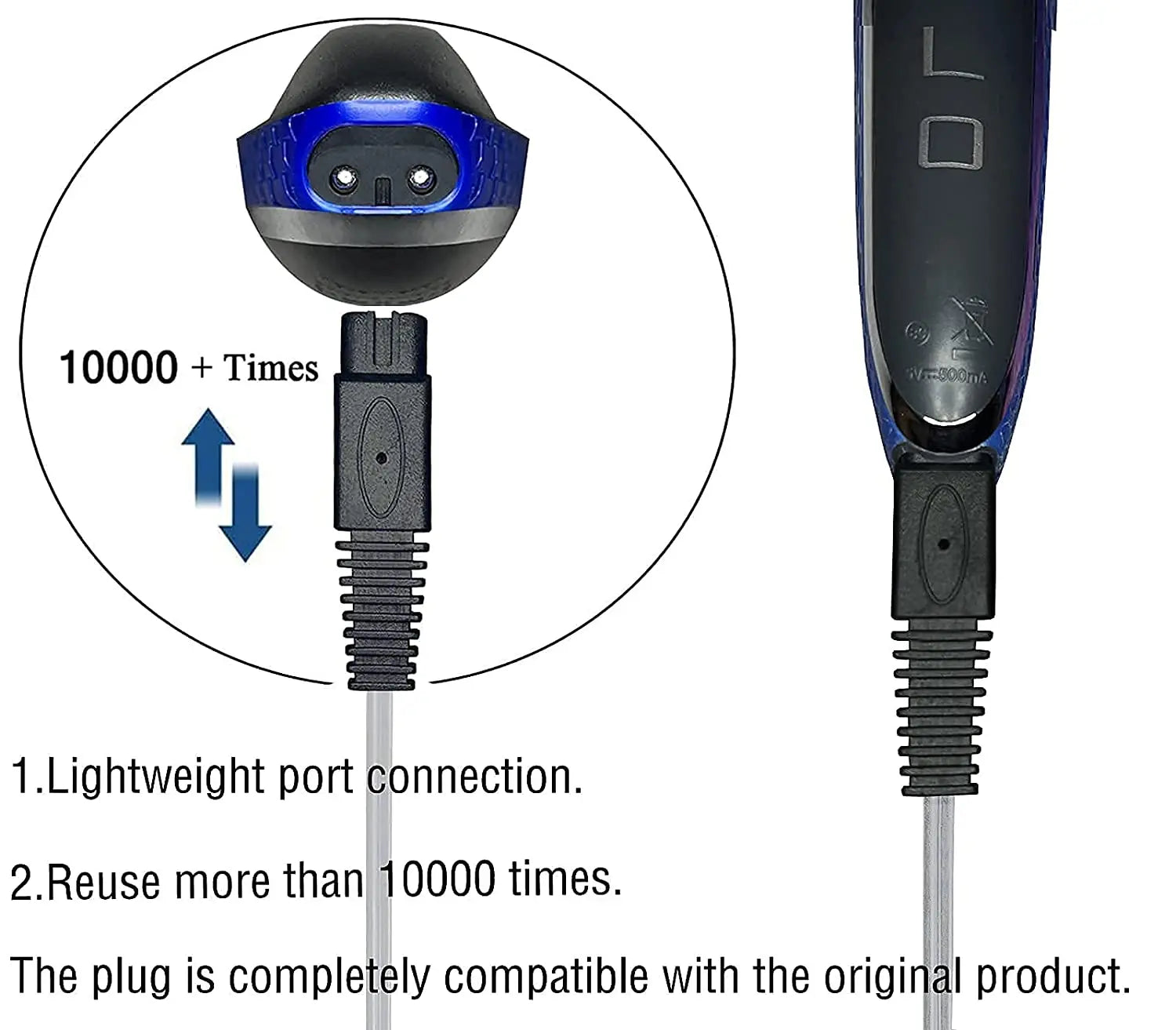 Rasiermesser Ersatz Ladegerät Kabel für MicroTouch Solo Ladegerät, männer der 5V Micro Touch Rasierer Solo Trimmer Ladegerät Power Kabel