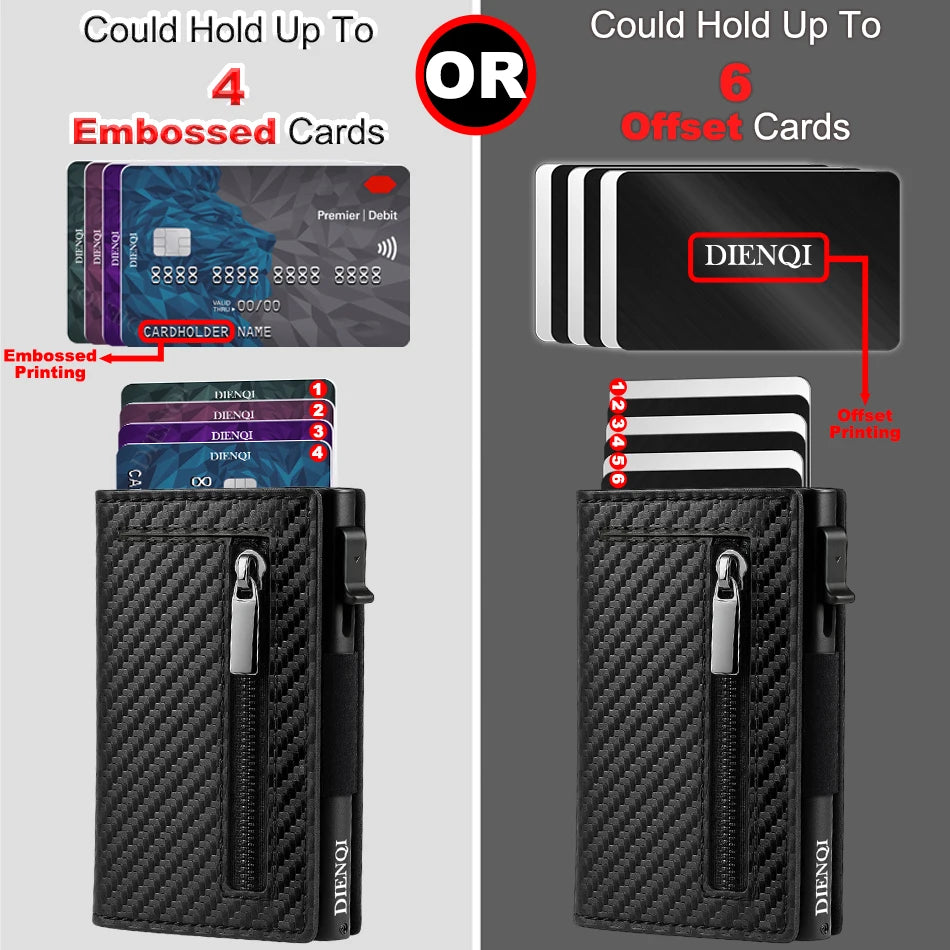 RFID Visitenkarte Halter Kreditkarte Halter Luxus Männer Brieftasche Geistige Aluminium Dünne Dünne Kleine Schwarz Geld Tasche Männlich Festival Geschenk