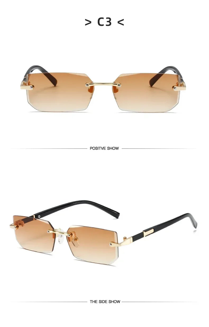 Mode High Definition Sonnenbrille Männer Damen Blau Licht Blockieren Augenschutz Brillen Randlose Quadratische Rahmen Brillen Goggle