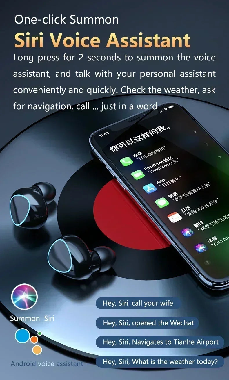 M10 drahtlose kopfhörer bluetooth kopfhörer wasserdichte ohrhörer sport ohrhörer für huawei iphone oppo xiaomi tws musik headset