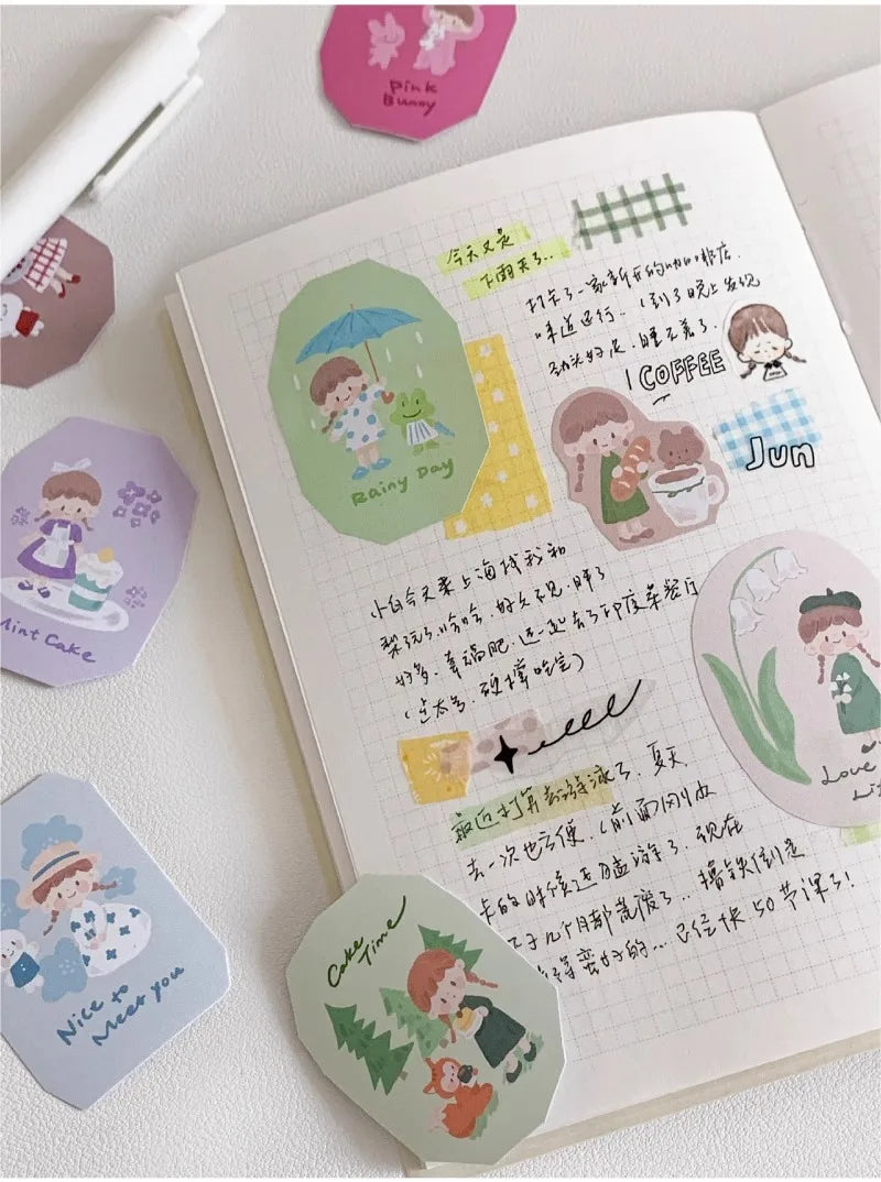 ZZOTON's Daily Wear, Washi Pet Tape, gestanzter Aufkleber, Rollenpapiermaterial