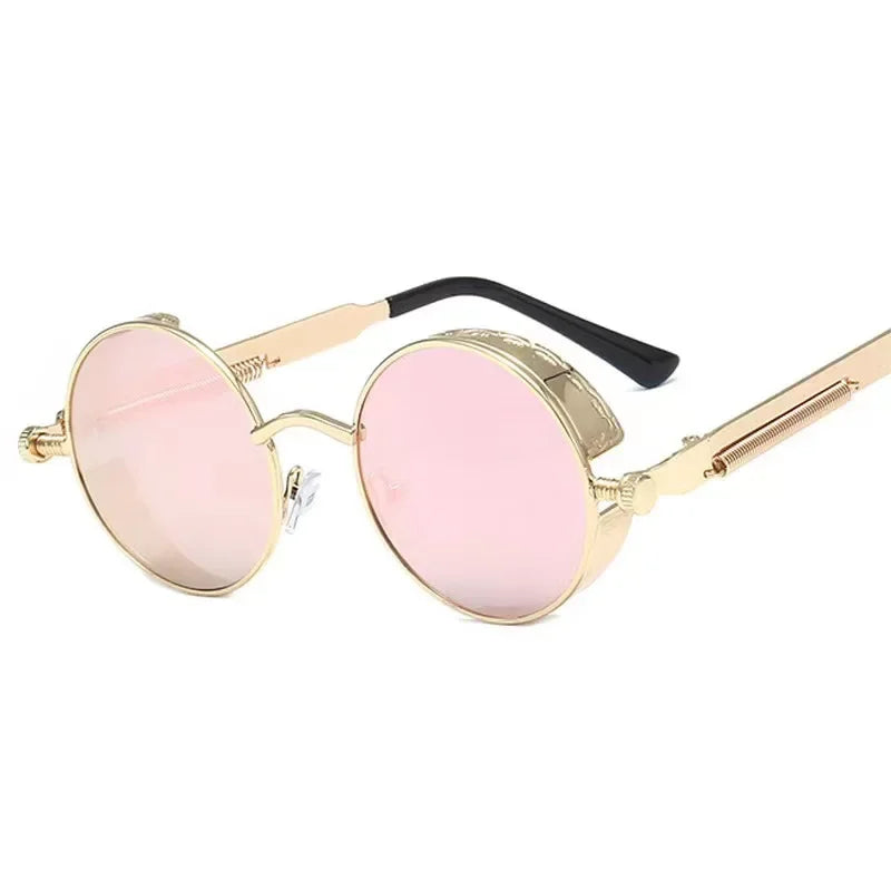 Klassische Steampunk Sonnenbrille Männer Frauen Retro Gothic Runde Herren Sonnenbrille Mode Punk Party Fahr schirme Lunette de Soleil