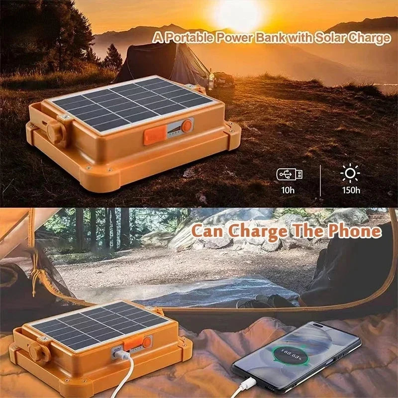 Kommerzielle Solarlaterne, 2000 mAh, Leistungskapazität, 15-Stunden-Bedienung, tragbares LED-System für Straßenautomaten, Campingsicherheit