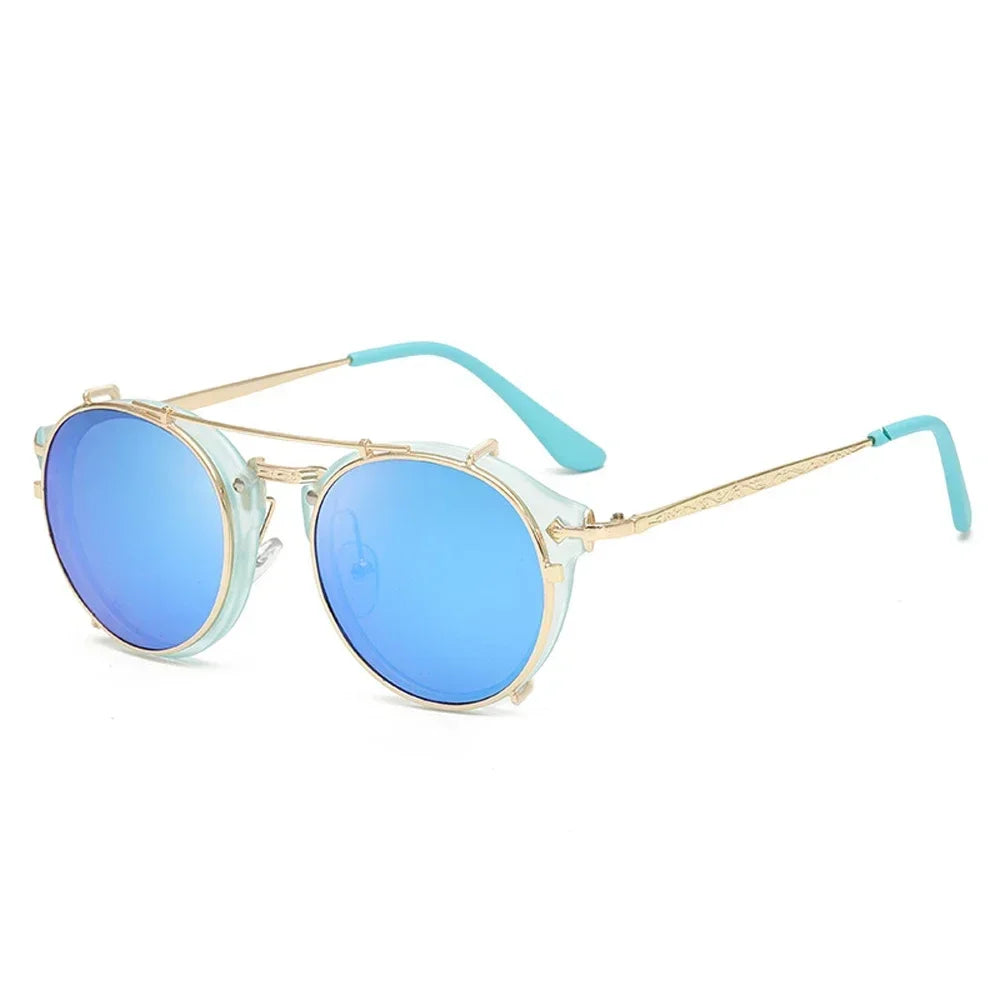 Klassische Gothic Steampunk Sonnenbrille Sonnenbrille Männer Frauen Marke Designer Vintage Runde Brille Mode Fahren Goggle UV400