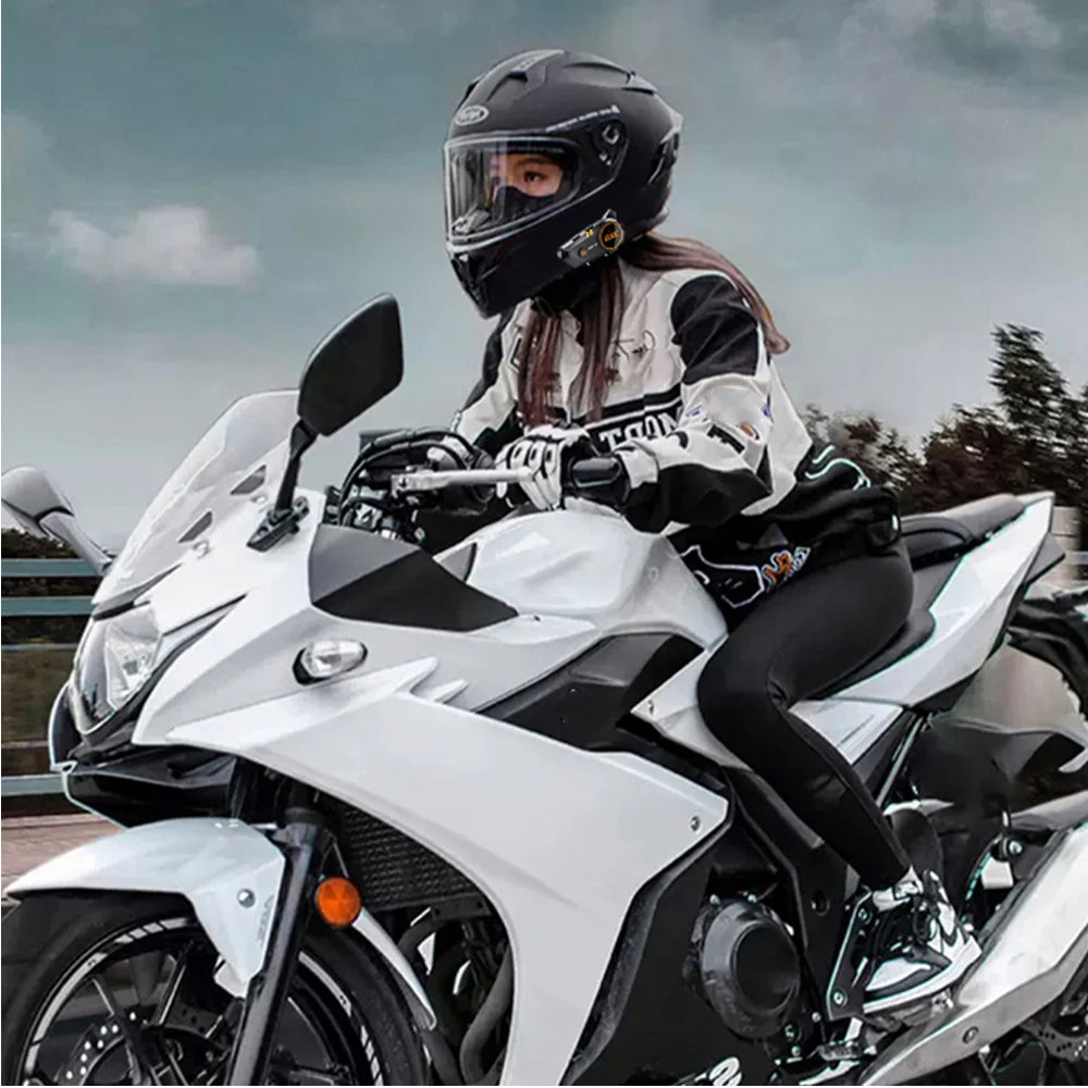 Bluetooth 5,3 Helm Headset Drahtlose Freisprecheinrichtung Telefon Kit Motorrad Wasserdichte Kopfhörer MP3 Musik Player Lautsprecher für Moto