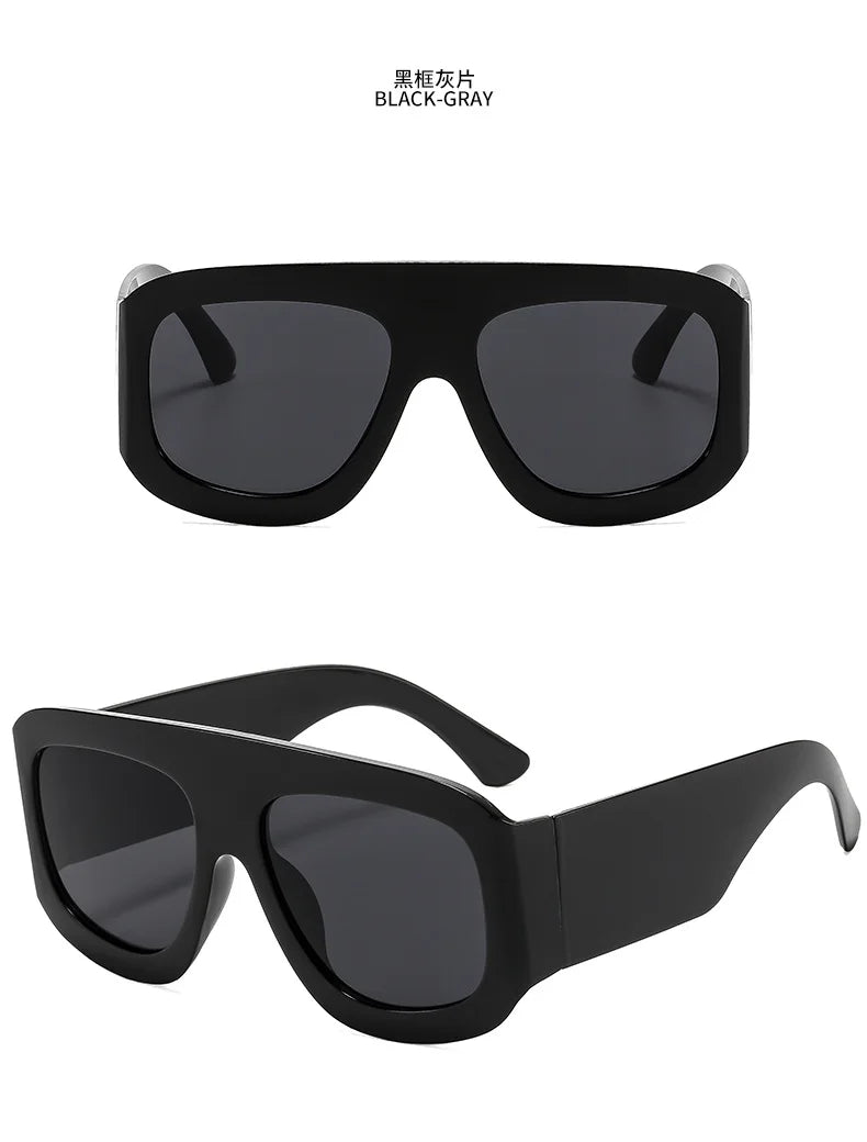 Übergroße quadratische Sonnenbrille für Männer und Frauen, 2025, neueste Mode, trendige INS-Partybrille, Unisex, stilvolles Accessoire, Freundschaftsgeschenke