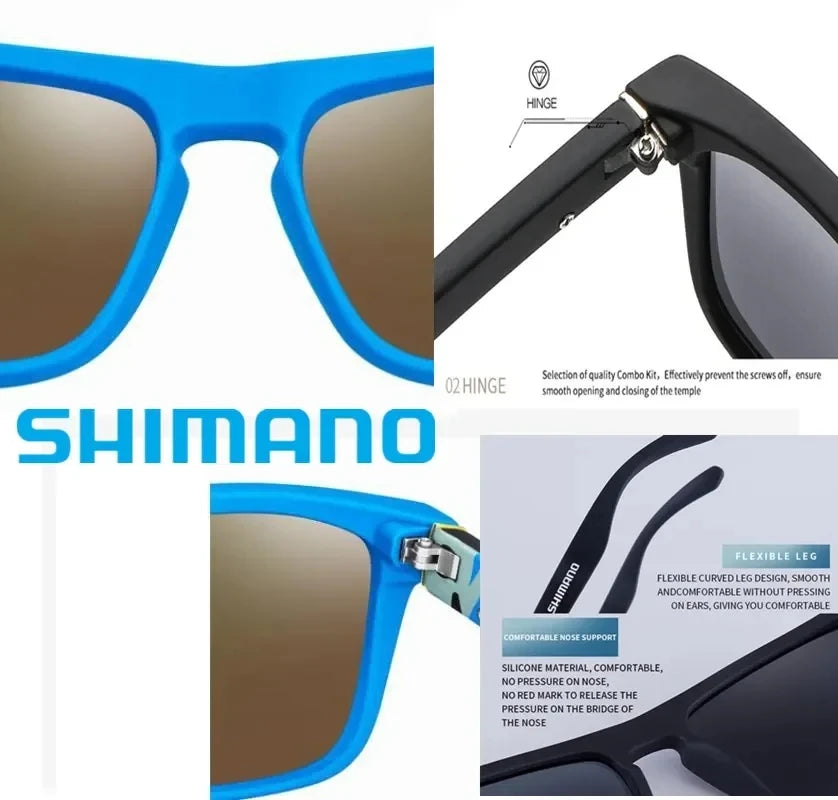 Klassische quadratische polarisierte Unisex-Outdoor-Sport-Sonnenbrille zum Angeln, Jagen, Radfahren, Fahren, Bergsteigen, UV400, blendfrei