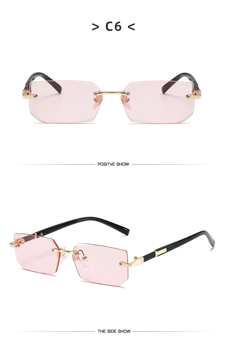 Mode High Definition Sonnenbrille Männer Damen Blau Licht Blockieren Augenschutz Brillen Randlose Quadratische Rahmen Brillen Goggle
