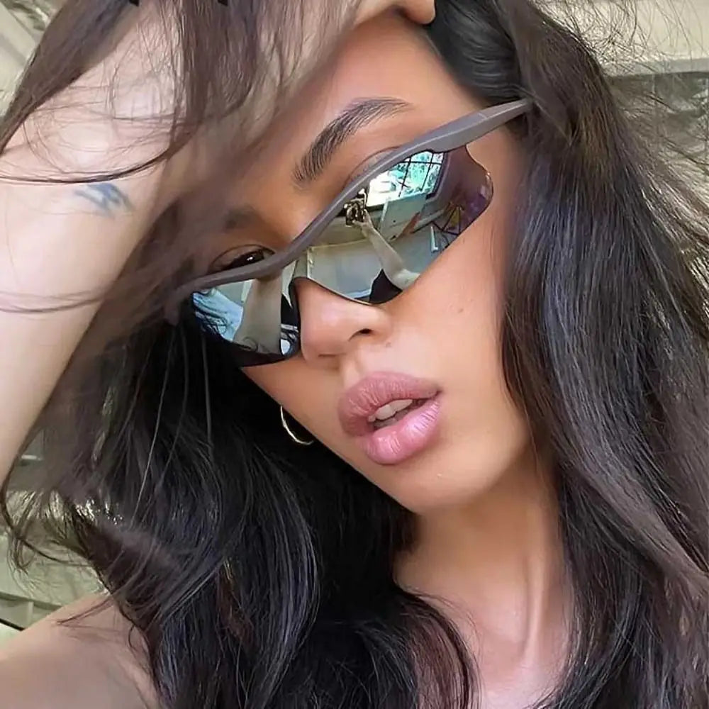 Outdoor-Sport Sonnenbrille Mode Frauen Männer halb randlose Sonnenbrille Fahrrad brille Fahrrad brille
