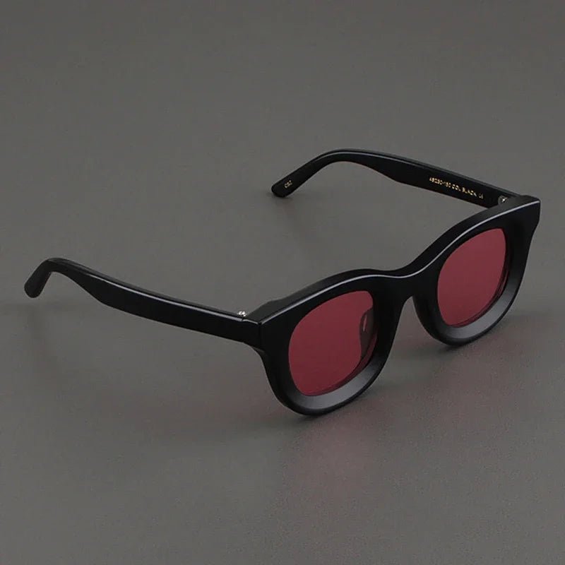 2024 Retro-Sonnenbrille für Damen und Herren, modisch, Acetat, quadratisch, grau, grüner Rahmen, matt gefrostet, UV400, handgefertigte Sonnenbrille