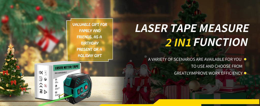 2in1 grüne Laser-Entfernungsmesser 80 m + 5 m Bandlasermaß Multifunktional wiederaufladbar