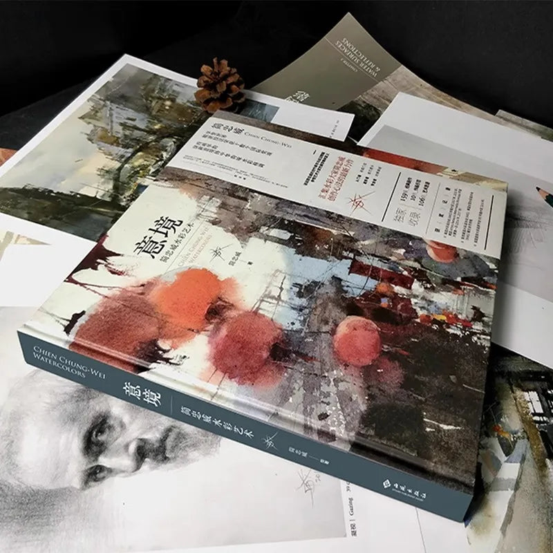 Neues Yi Jing Artistic Conception Chien Chung- WEI Aquarellbuch Jian Zhongwei Aquarellkunst Malerei Zeichenbuch