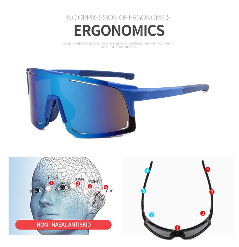 Radfahren Sonnenbrille UV Schutz Winddicht Gläser Für Männer Frauen Polarisierte Linse Wandern Straße Reiten Fahrrad Sport Brille Brillen