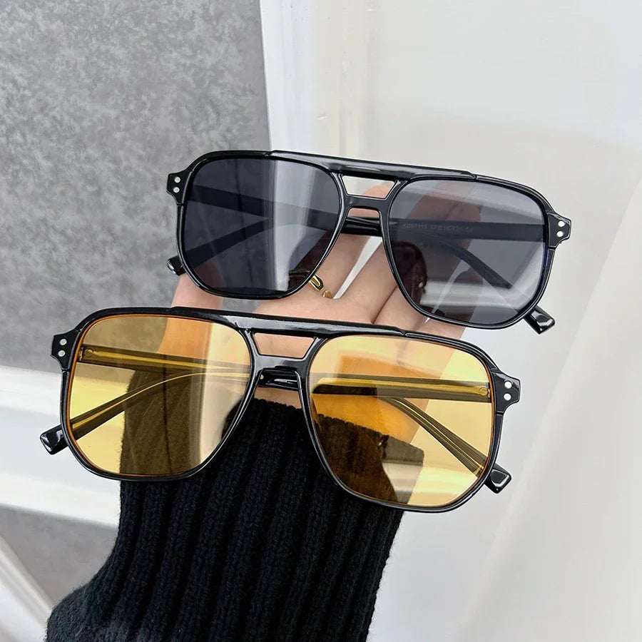 Elegante Quadratische Sonnenbrille Frauen Männer Casual Sonnenbrille Weiblich Männlich Mode Spiegel Vintage Im Freien Shades Oculos De Sol