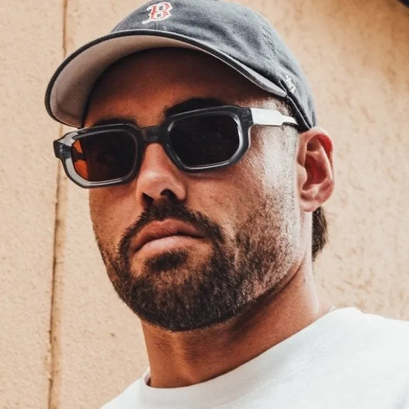 Neue rechteckige Sonnenbrille Frauen Männer luxuriöse Marke Designer lässige Sonnenbrille weibliche männliche Kunststoff Persönlichkeit Outdoor-Brillen