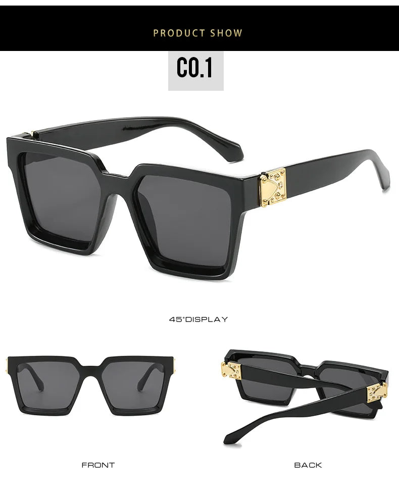 Quadratische Sonnenbrille Männer Luxus Marke Designer Männer Brillen Luxus Retro Hohe Qualität UV400 Gafas De Sol Hombre