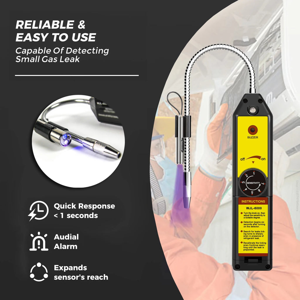 Lecksucher Freon Halogen Gasdetektor Klimaanlage Kältemittel R22 R410A R134A R1234YF CFCs HCFCs HFCs Leckerkennungswerkzeug